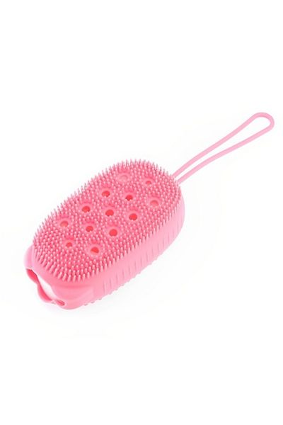 ABYZ Silicone Bubble Bath Sponge, Pink Scrubber