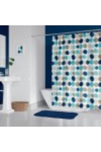 Tropikhome Perdea de duș cu 12 cârlige, 180x200cm, buline, BS-5706