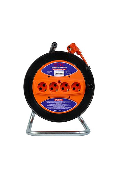 COBI SMART® Prelungitor rola cu tambur portocaliu 50 m, 3x2.5 mm², 4 prize, maner transport - COBI SMART®