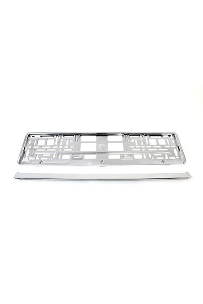 motor starter Metallic license plate holder, chrome finish