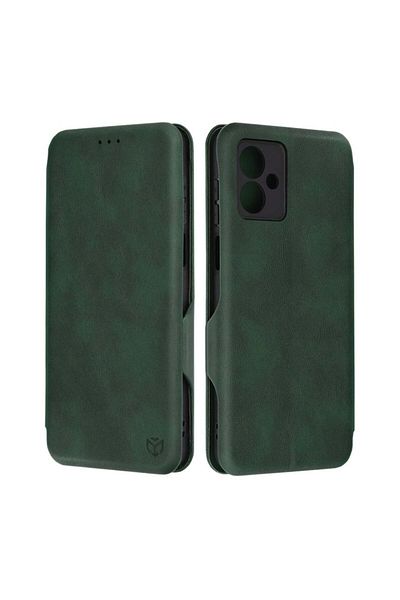SKYDDAR INNOVATION Husă pentru Motorola Moto G14, portofel securizat, piele ecologică, închidere magnetică, verde, set autocolante