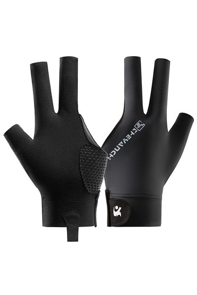 Choice Black Billiards Glove Left Hand Three Finger Snooker Billiard Glove Non Slip Stickers Elasticity Bil