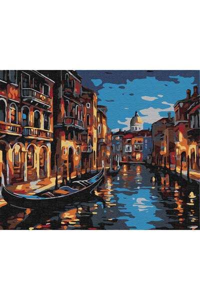 İZSA HOBİ Sayılarla Boyama Hobi Seti 40x50 Çerçeveli Numaralı Tuval Fırça Boy...