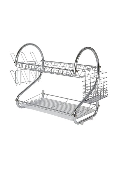 SUPER TRENDS Uscator de Vase Tip Scurgator Supraetajat SUPER TRENDS®, Inox Rezistent la Coroziune, Suport Pahare