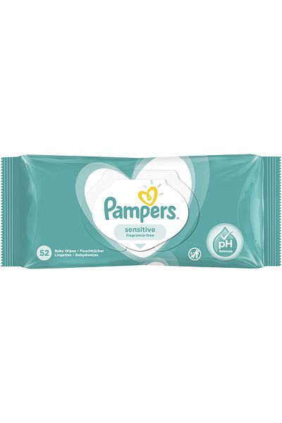 Pampers Pampers Sensitive wet wipes, 1 pack, 52 pcs