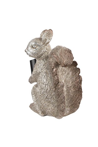 Clayre & Eef Silver Poliresin Lamp Squirrel 24x12x25 cm