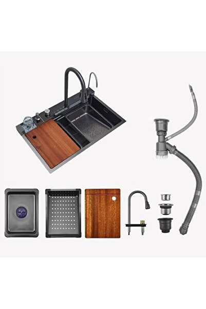 Urban Trends Set Chiuveta Multifunctionala Smart, URBAN TRENDS®, Premium, Doua Cascade, Iluminare Ambientala