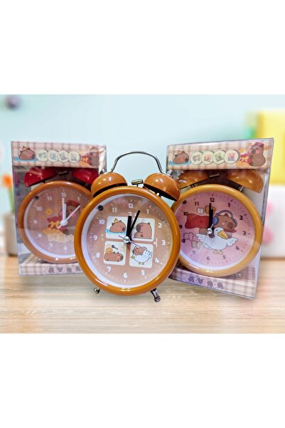 izmir yazici servis Capybara Çalar Saat Alarmlı Zilli Işıklı Pilli Masa Saati...