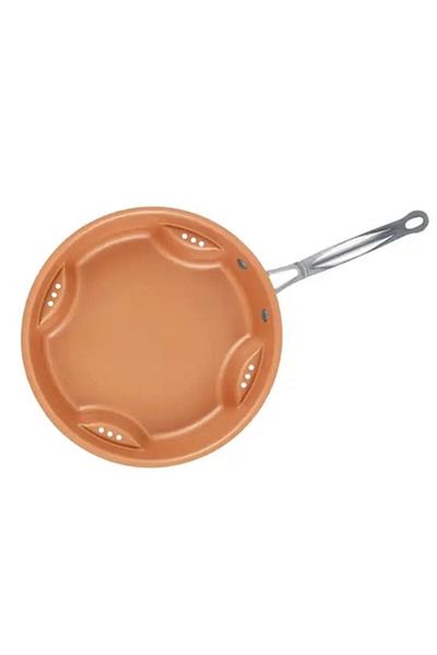 Rovitech Tigaie ceramica antiaderenta cu trafic de aer, maro, 25 cm