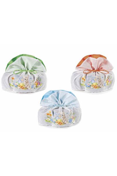 Decorer Set 3 saculeti Pasta textil multicolor 30x23x30 cm
