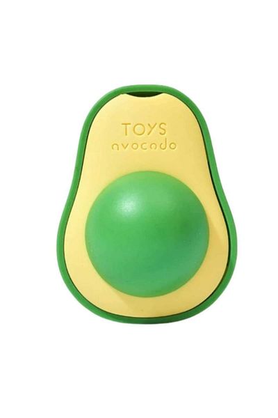 Urban Trends Catnip Ball URBAN TRENDS® Cat Toy, Ball with Adhesive Back, Avocado Yellow