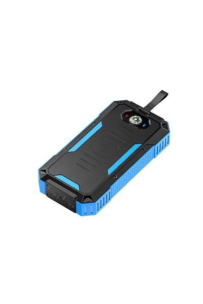 ideal STORE External Battery SunnyCharge IdealStore Wireless, Solar Charging, 30,000mAh Capacity, Black-Blue Edi