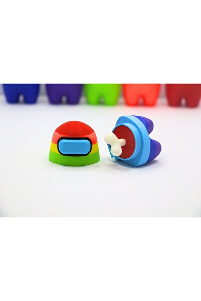 AMONG US Amongus Toy Original Details Open Close Model Rainbow with Bones