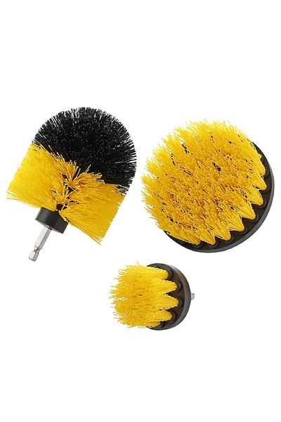 Urban Trends Set of 3 URBAN TRENDS Professional Plastic Rotating Brushes, Different Sizes, for Deep Cleaning
