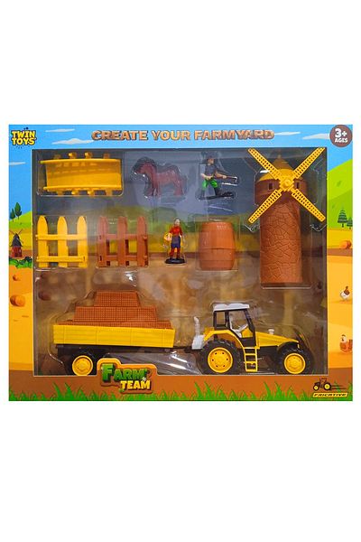 Toysan مجموعة مزرعة فريق المزرعة -59 مكونة من 9 قطع للأعمار من 3 سنوات فما فوق