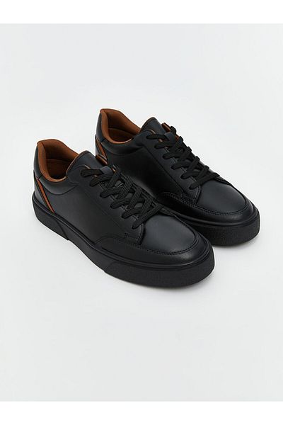 LC Waikiki Men's Lace-Up Leather Look Sneakers