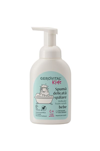 GEROVITAL Spuma delicata de spalare pentru bebelusi Gerovital Kids, 300 ml