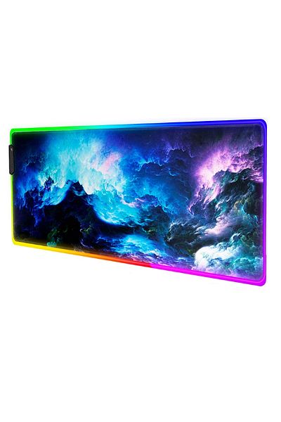 DexXer RGB Gaming Mousepad, cosmos model, 800x300x3mm, RGB lighting, 14 lighting modes