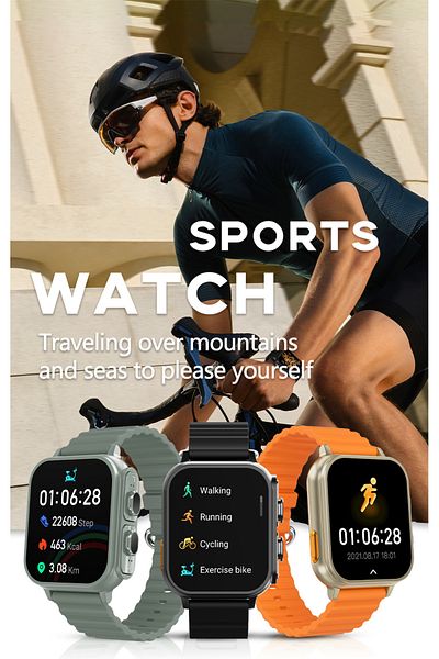 zeevos Smartwatch with built-in Bluetooth headphones, ZEEVOS n22, multi-sport, NFC, physical activity