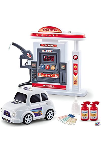 Creative Toys Set de joacă interactiv ANGMAD - Mini benzinărie cu mașină de poliție