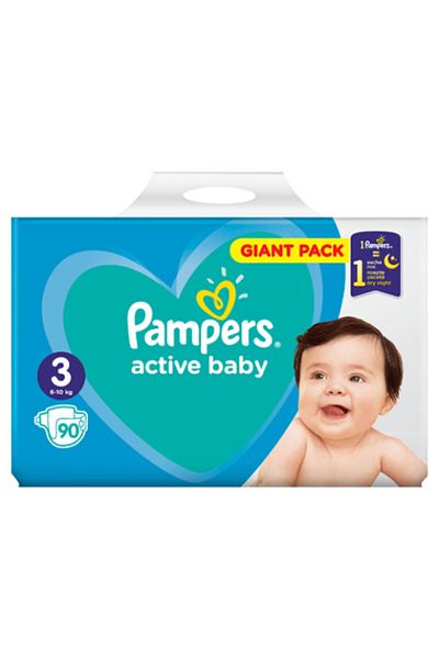 Pampers Scutece Pampers Active Baby Numarul 3, pentru 6-10 kg, cantitate 90 buc