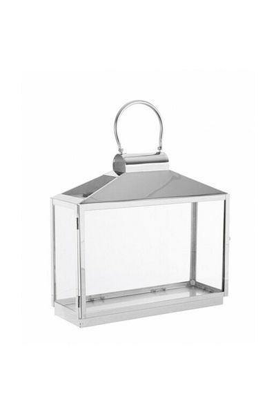 Bizzotto Set 2 felinare otel argintiu Nilak 40.5x14.5x39 cm