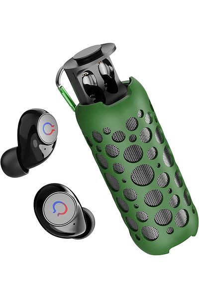 zeevos portable wireless speaker with built-in Bluetooth headphones, HI-FI stereo, 360° surround,