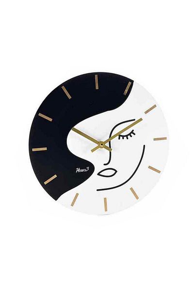 Decorer Wooden Wall Clock Woman 30 cm