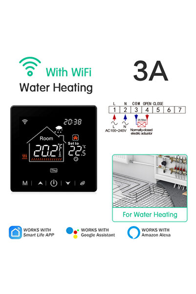 Choice5 3A Water Floor Heating Thermostat Tuya WiFi Programmable Temperature ...