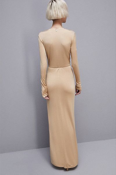 Patrizia Pepe ROCHIE LUNGĂ CU DRAPERII - PATRIZIA PEPE - NEGRU, M