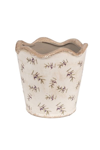 Clayre & Eef Ghiveci ceramic cu măsline 19x18 cm