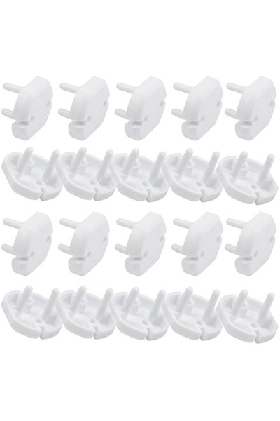 Sprise Set of 20 ABS socket protectors, White