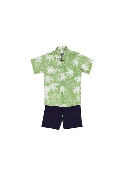 Montella Ținută casual de vară, băieți, cu pantaloni bleumarin, Mk-7016 - 110 cm