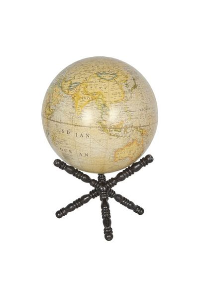 Clayre & Eef Decorative Globe in Iron and Plastic 30x30x50 cm