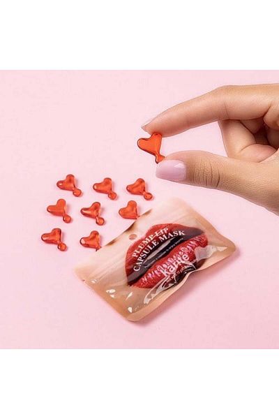 Makeup Set of 10 Lip Volume Capsules, Karite, Plump Lip, Heart
