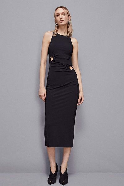 Patrizia Pepe ROCHIE CU DETALII METALICE - PATRIZIA PEPE - XS/S, NEGRU