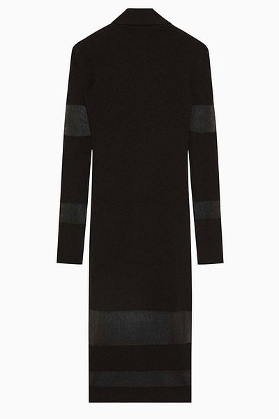 Patrizia Pepe ROCHIE CU SEGMENTE TRANSPARENTE - PATRIZIA PEPE - XL, NEGRU