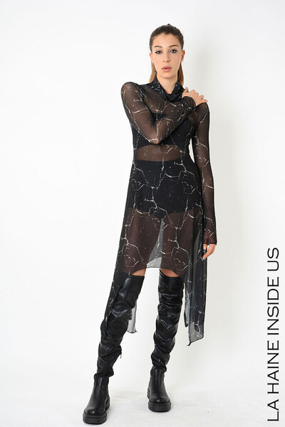 La Haine Inside Us ROCHIE ASIMETRICĂ DIN TUL - LA HAINE INSIDE US - M, NEGRU