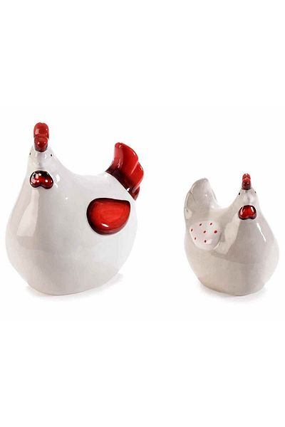 Decorer Set 2 figurine Gaini ceramica 12x8x14.5 cm, 8.5x6x10 cm