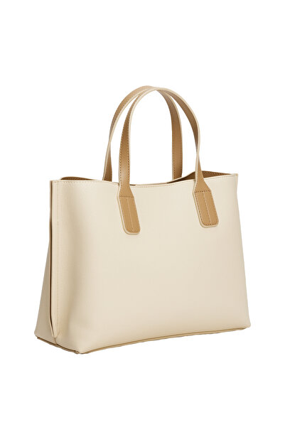 Tommy Hilfiger حقيبة تومي هيلفيغر النسائية الكلاسيكية الصغيرة المميزة باللون البيج