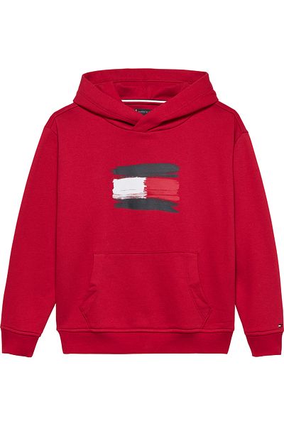 Tommy Hilfiger Male Medium Red Flag Hoodie