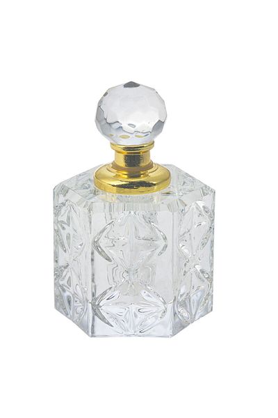 Clayre & Eef Decorative Gold Transparent Glass 4x4x7 cm