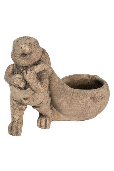 Clayre & Eef Suport pentru vază ceramică Iepure maro 28x11x20 cm