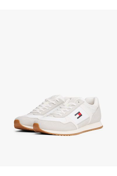 Tommy Hilfiger Men Ecru Runner Casual Low Top Sneakers