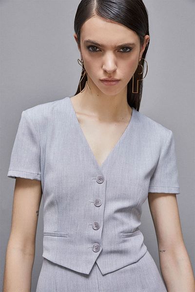 Patrizia Pepe Two Piece Dress - - 42, Grey