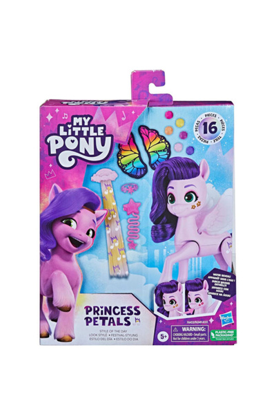 Hasbro My Little Pony, Princess Petals, Style of The Day figurine with 16 accessories