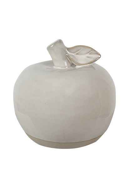 Clayre & Eef Decorative Apple Porcelain Beige 13x13 cm