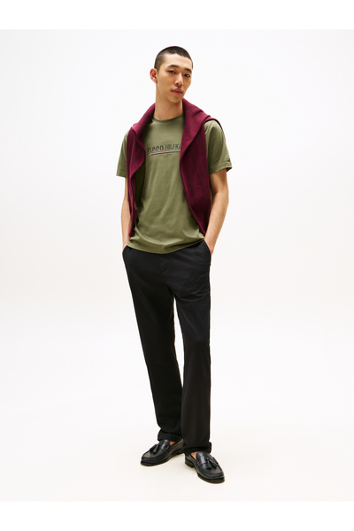 Tommy Hilfiger Tommy Hilfiger Men Battle Green Regular Fit Short Sleeve T-Shirt