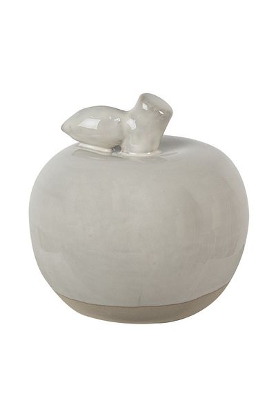 Clayre & Eef Decorative Apple Porcelain Beige 13x13 cm