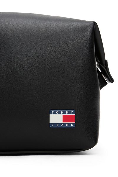 Tommy Hilfiger Tommy Hilfiger Men Black Heritage Leather Washbag